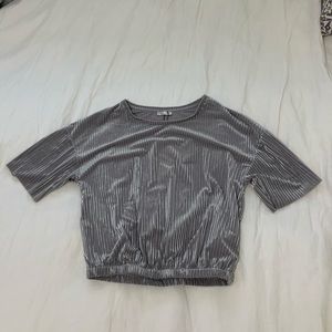 Cute Silver Dressy Cropped Top!